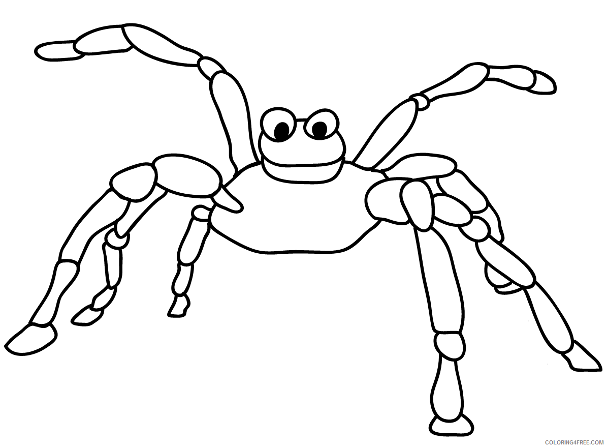 Spider Coloring Pages Animal Printable Sheets Spider Sheets Free 2021 4652 Coloring4free