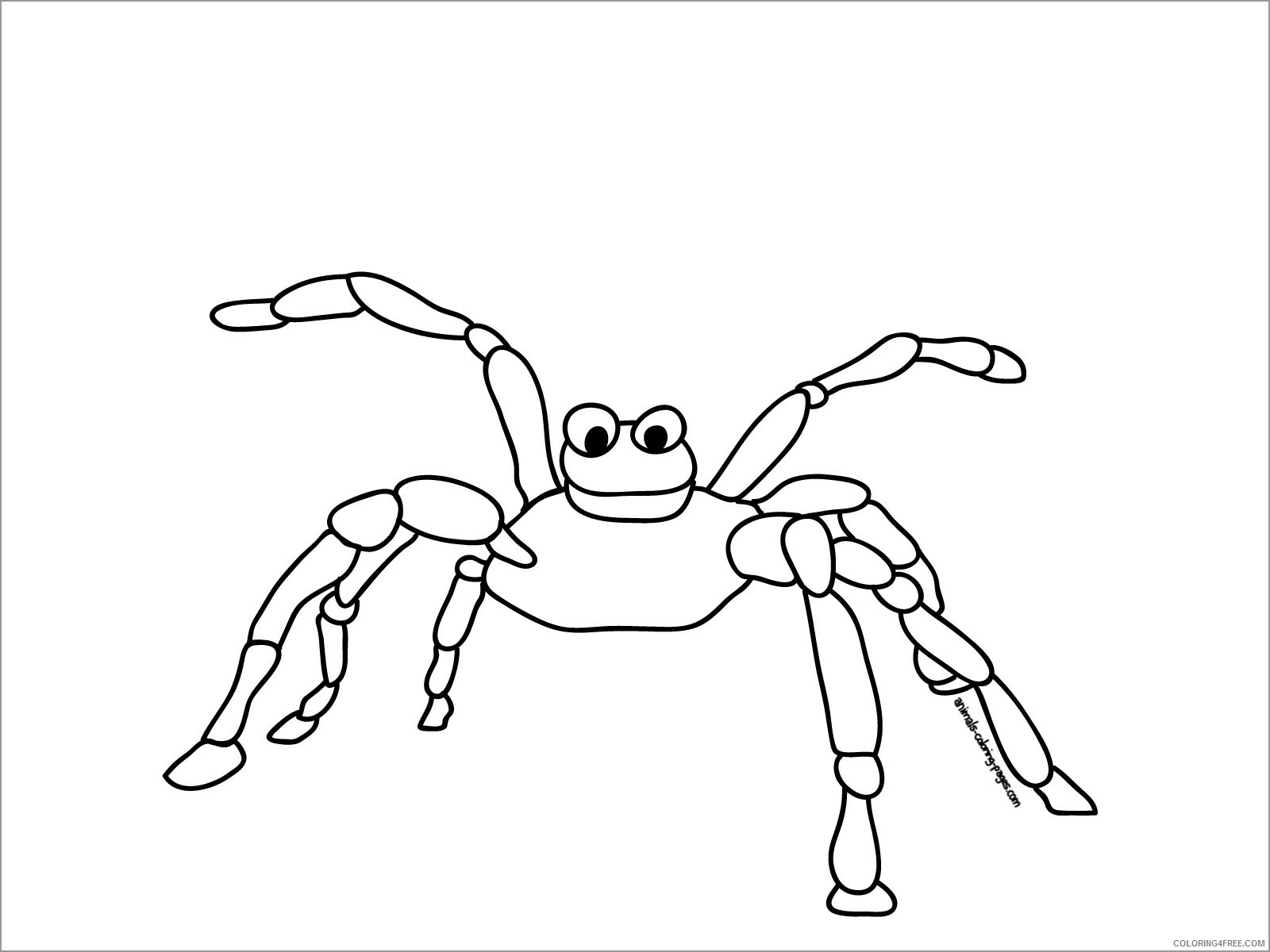 Spider Coloring Pages Animal Printable Sheets cartoon spider 2021 4614 Coloring4free