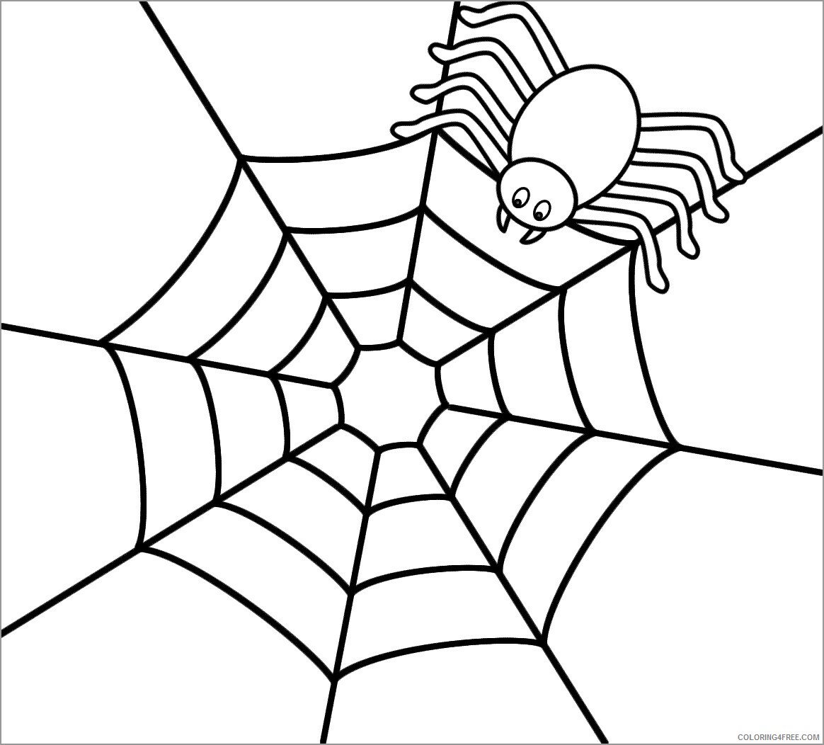 Spider Coloring Pages Animal Printable Sheets cute spider for kids 2021 4618 Coloring4free