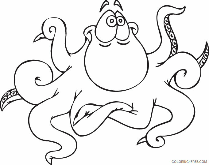Squid Coloring Sheets Animal Coloring Pages Printable 2021 4278 Coloring4free