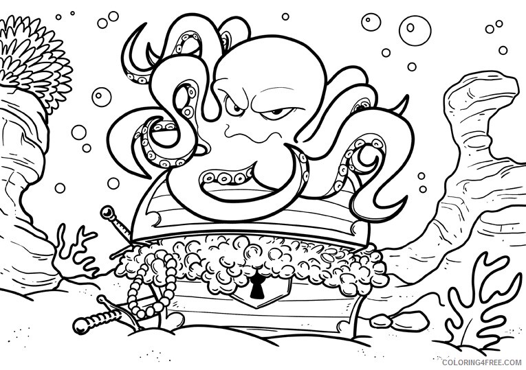 Squid Coloring Sheets Animal Coloring Pages Printable 2021 4289 Coloring4free