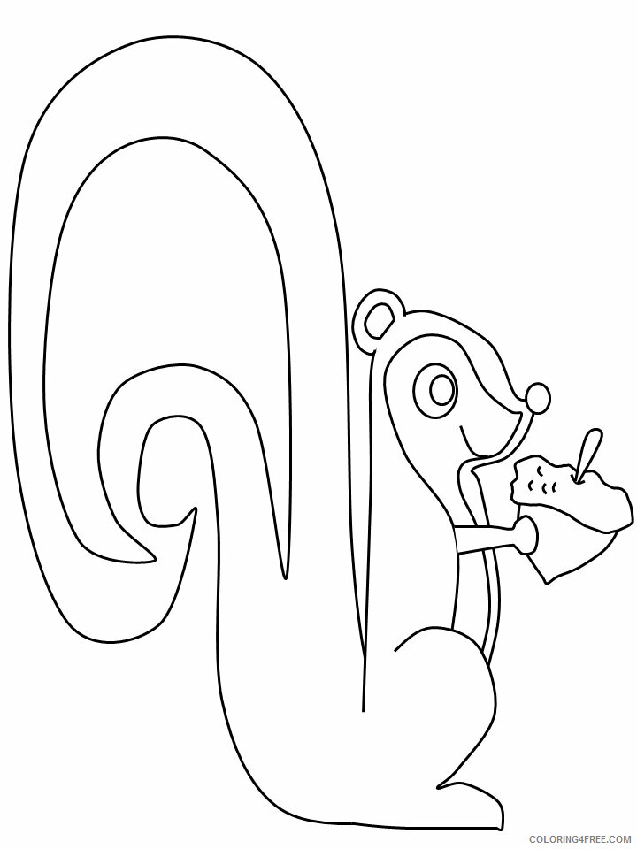 Squirrel Coloring Pages Animal Printable Sheets squirrel14 2021 4688 Coloring4free