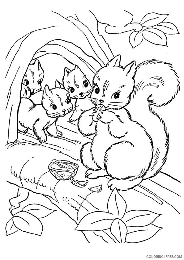 Squirrel Coloring Sheets Animal Coloring Pages Printable 2021 4302 Coloring4free