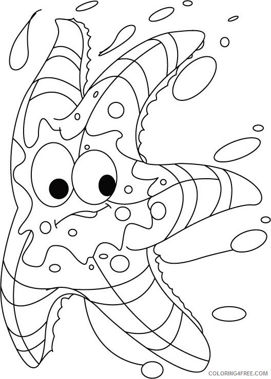 Starfish Coloring Pages Animal Printable Sheets Cute Starfish 2021 4695 Coloring4free