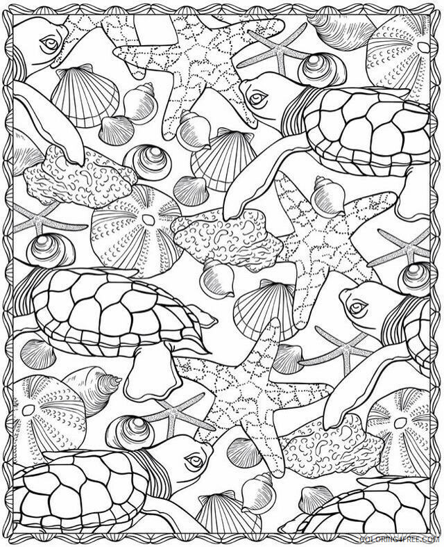 Starfish Coloring Pages Animal Printable Sheets Sea Turtle Starfish 2021 4696 Coloring4free