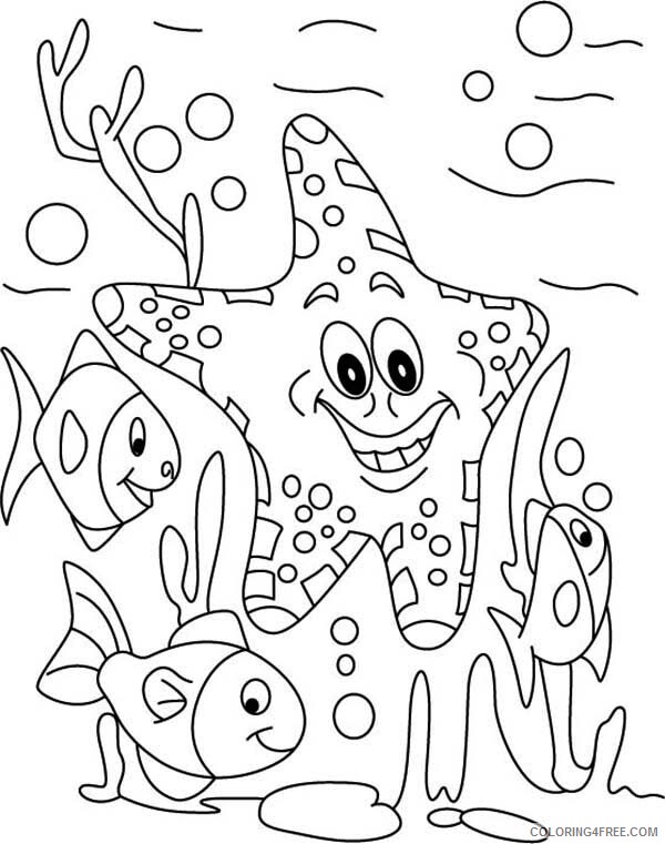 Starfish Coloring Pages Animal Printable Sheets Starfish 2021 4705 Coloring4free