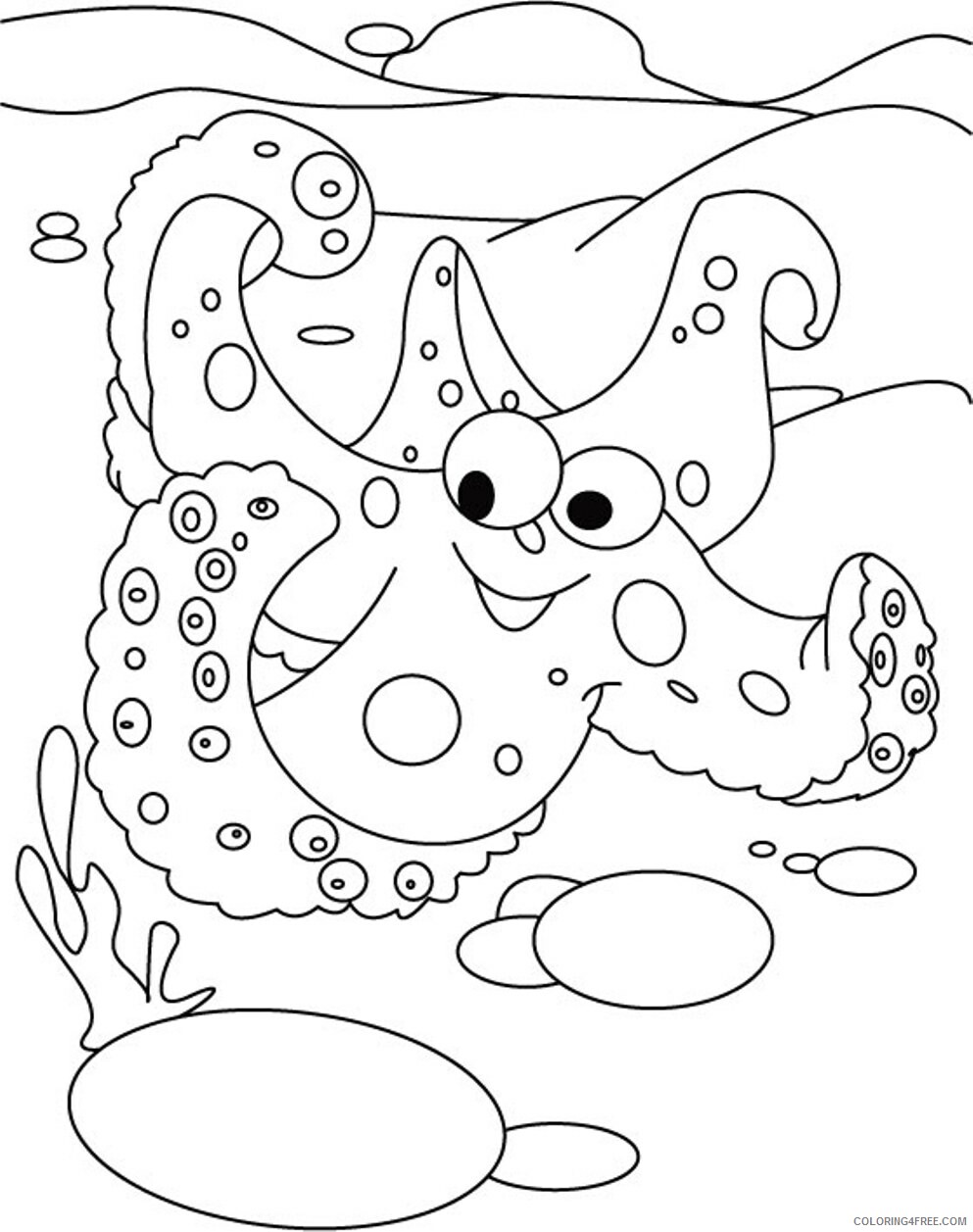 Starfish Coloring Pages Animal Printable Sheets Starfish Pictures to 2021 4710 Coloring4free
