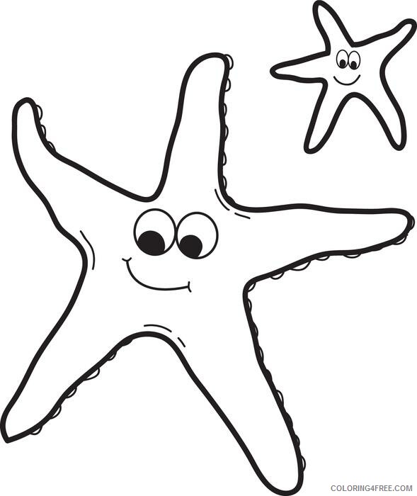 Starfish Coloring Pages Animal Printable Sheets Starfish to Print 2021 4709 Coloring4free