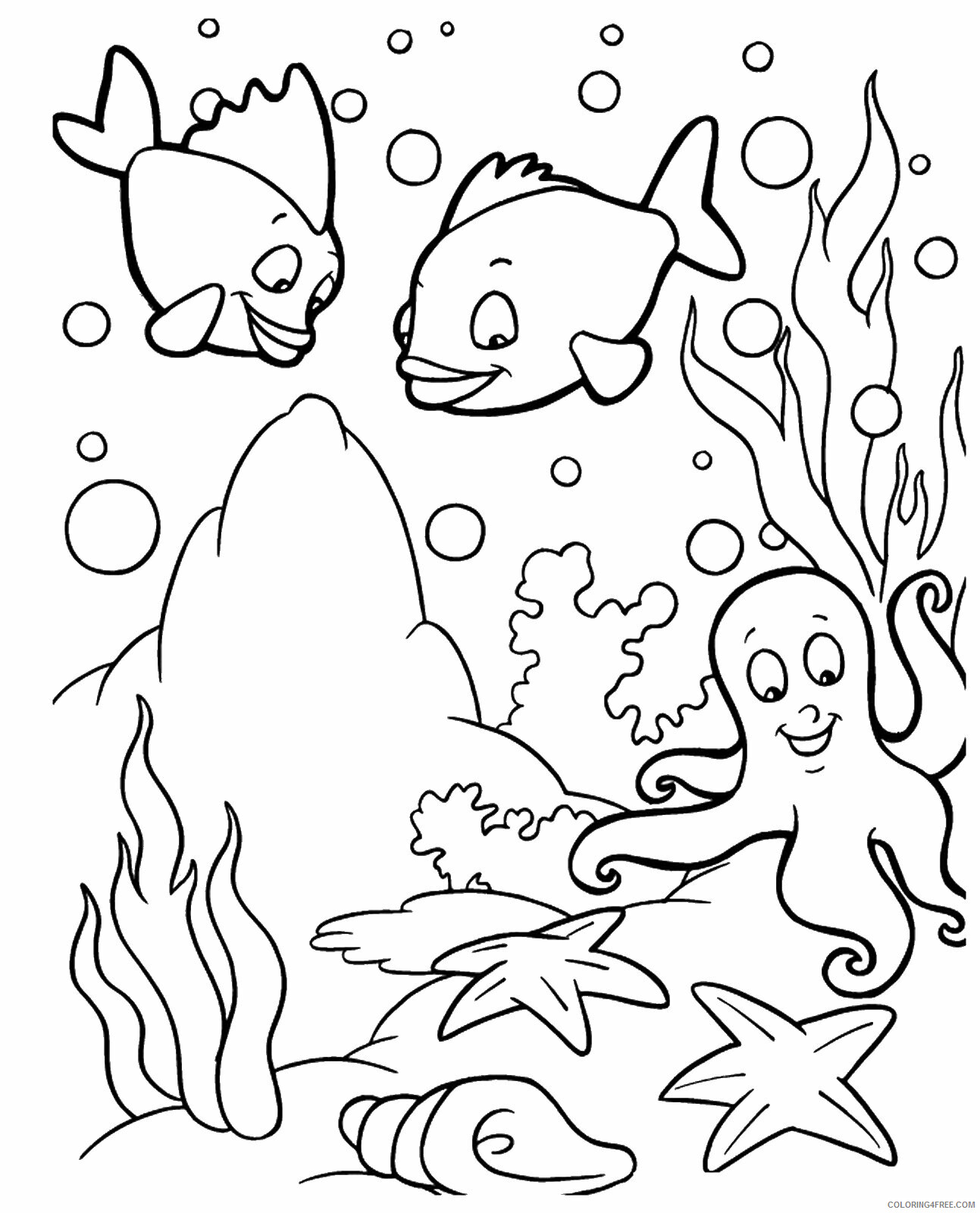Starfish Coloring Pages Animal Printable Sheets starfish_cl_04 2021 4699 Coloring4free