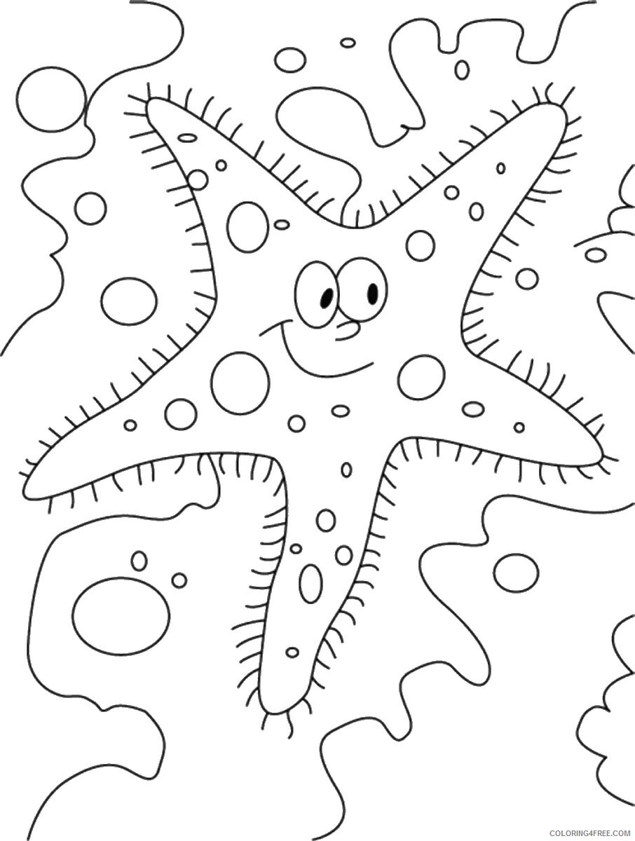 Starfish Coloring Pages Animal Printable Sheets starfish_cl_08 2021 4701 Coloring4free