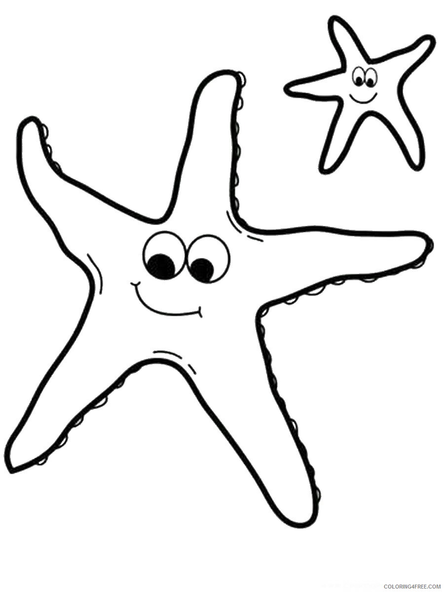 Starfish Coloring Pages Animal Printable Sheets starfish_cl_15 2021 4702 Coloring4free