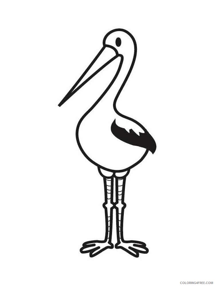 Stork Coloring Pages Animal Printable Sheets Stork birds 12 2021 4712 Coloring4free