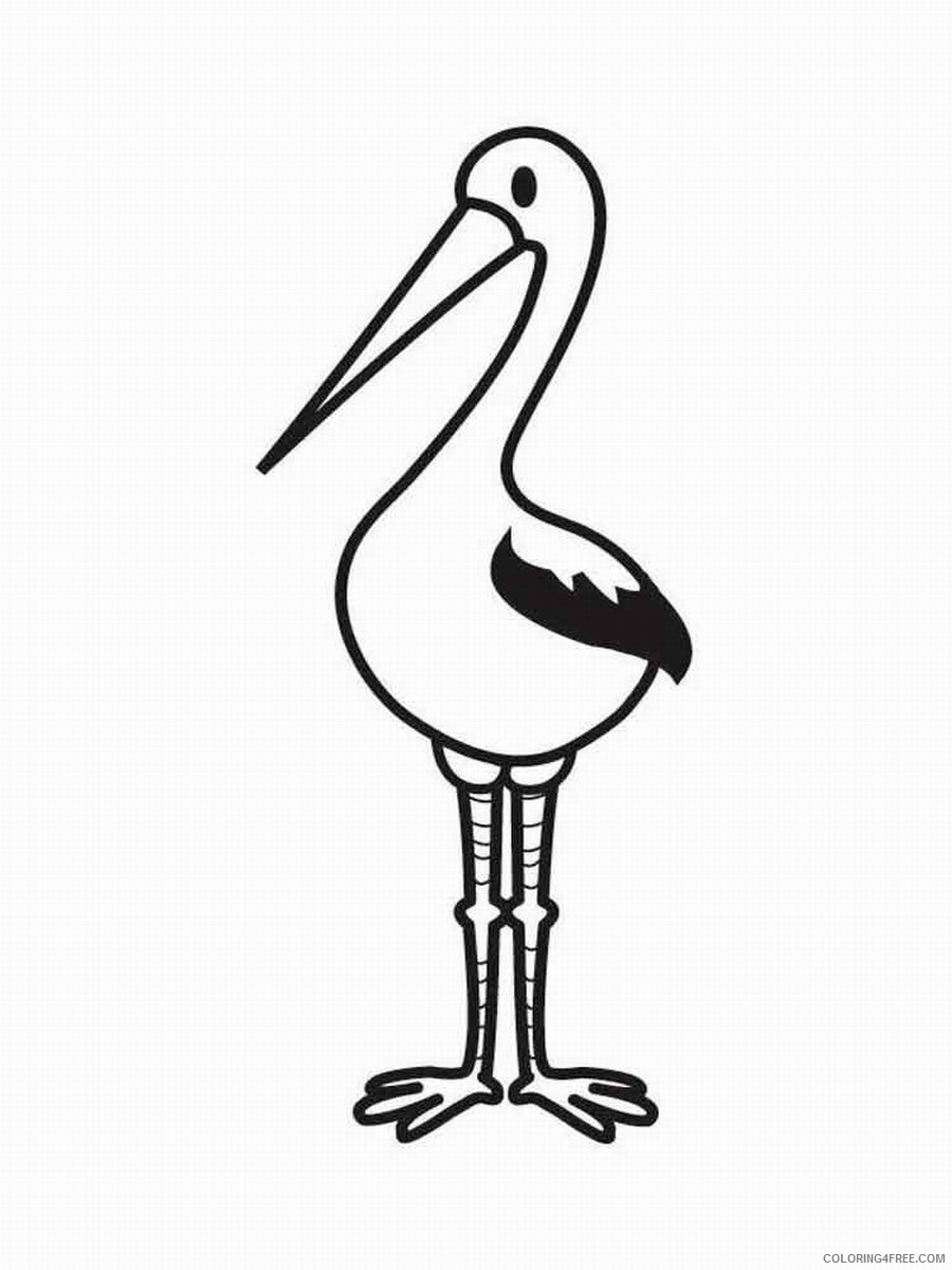 Stork Coloring Pages Animal Printable Sheets storks 10 2021 4719 Coloring4free