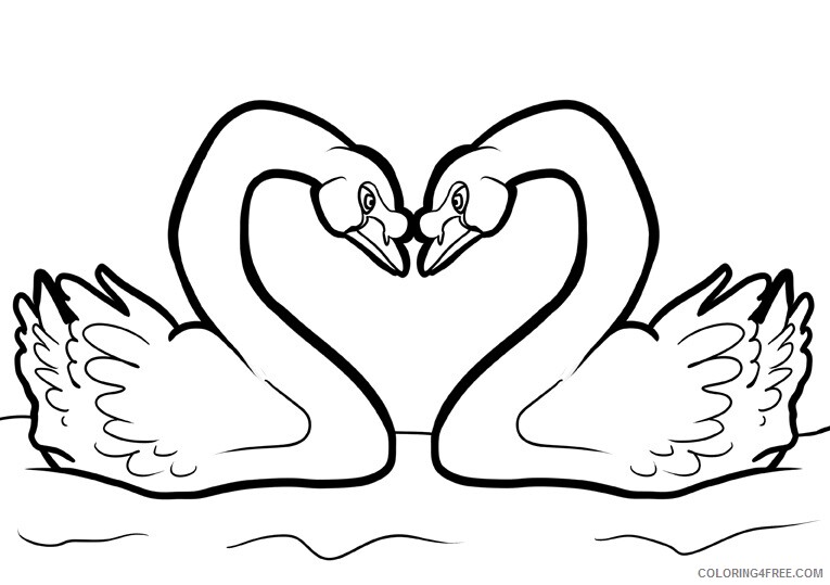 Swan Coloring Sheets Animal Coloring Pages Printable 2021 4346 Coloring4free