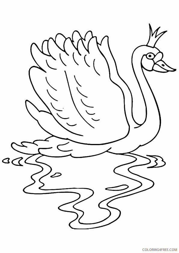 Swan Coloring Sheets Animal Coloring Pages Printable 2021 4347 Coloring4free