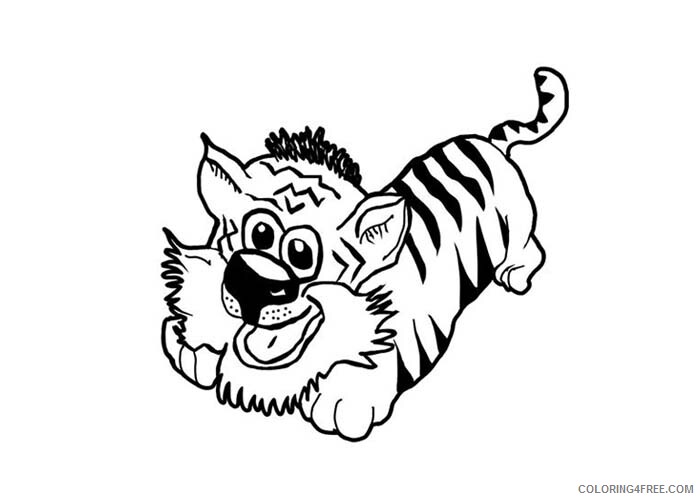 Tiger Coloring Pages Animal Printable Sheets Cute tiger 2021 4767 Coloring4free