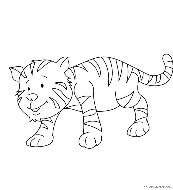 Tiger Coloring Pages Animal Printable Sheets Tiger Cub 2021 4789 Coloring4free
