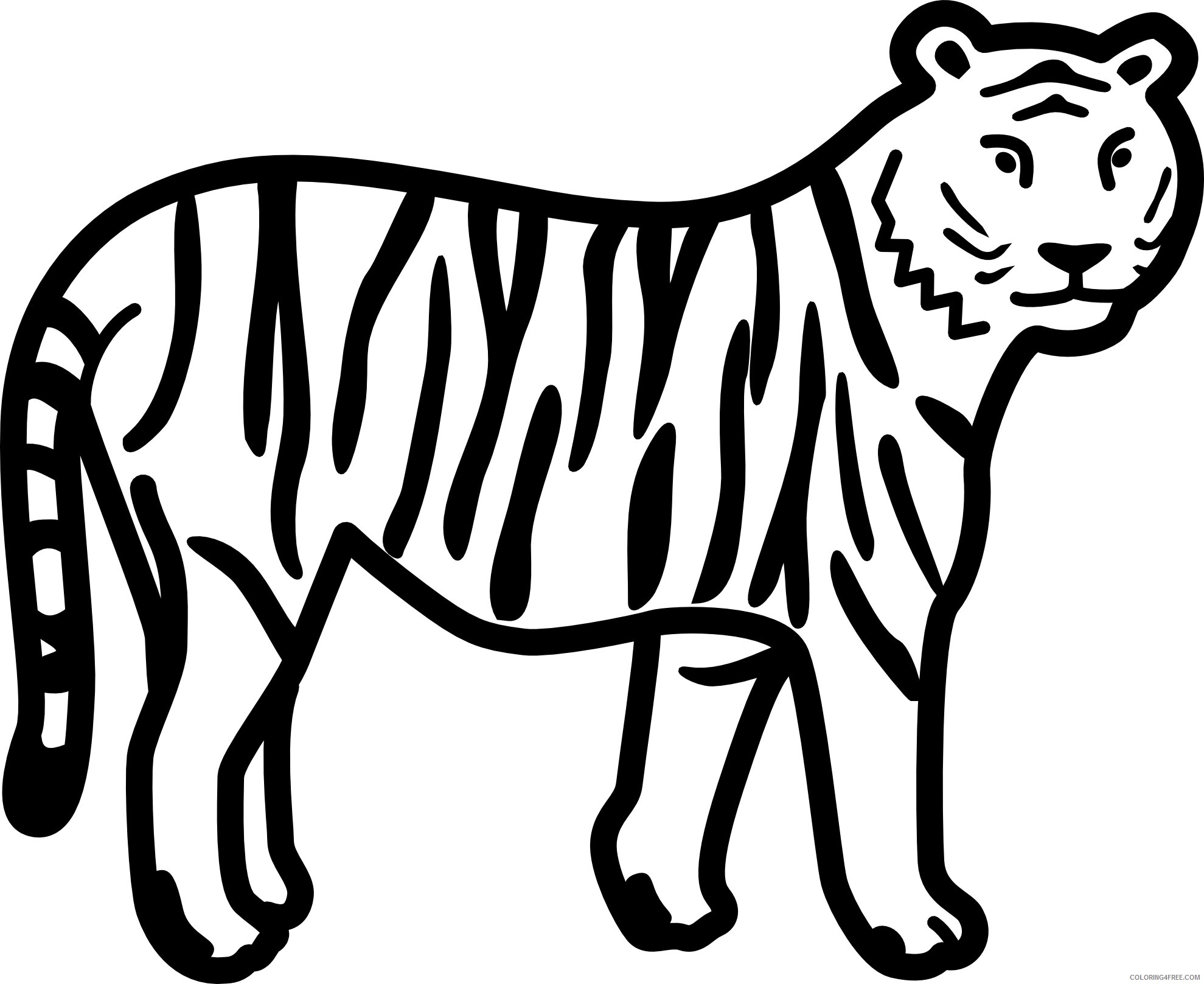 Tiger Coloring Pages Animal Printable Sheets Tigers 2021 4793 Coloring4free