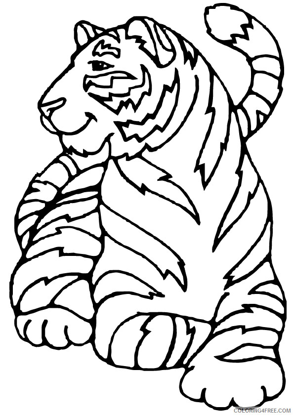 Tiger Coloring Pages Animal Printable Sheets amur tiger 2021 4750 Coloring4free