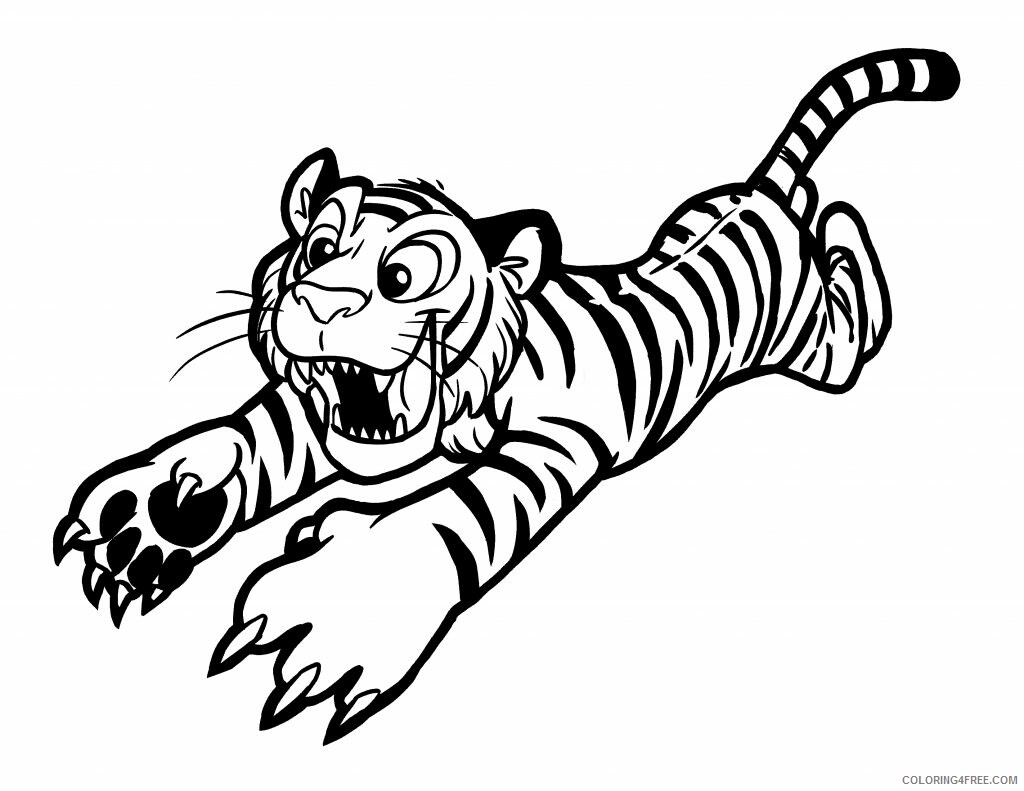 Tiger Coloring Pages Animal Printable Sheets baby tiger 2 2021 4752 Coloring4free