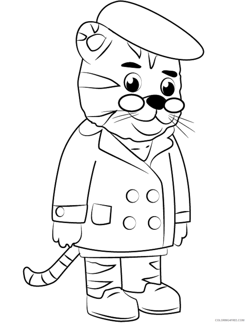 Tiger Coloring Pages Animal Printable Sheets grandpere_tiger 2021 4770 Coloring4free