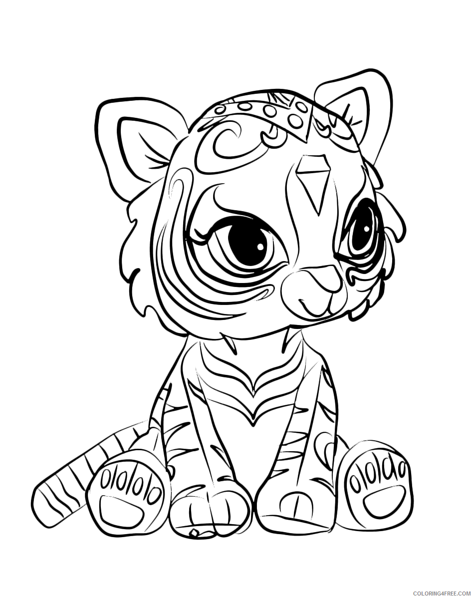 Tiger Coloring Pages Animal Printable Sheets the tiger nahal sits comfortably 2021 4777 Coloring4free