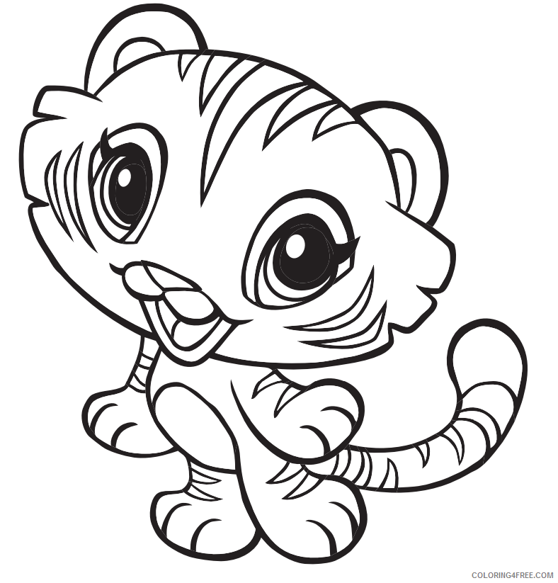 Tiger Coloring Pages Animal Printable Sheets tiger 4 2021 4784 Coloring4free