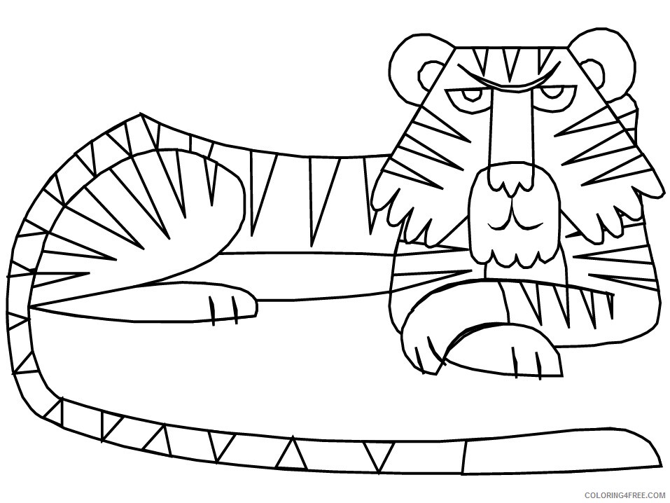 Tiger Coloring Pages Animal Printable Sheets tiger13 2021 4782 Coloring4free