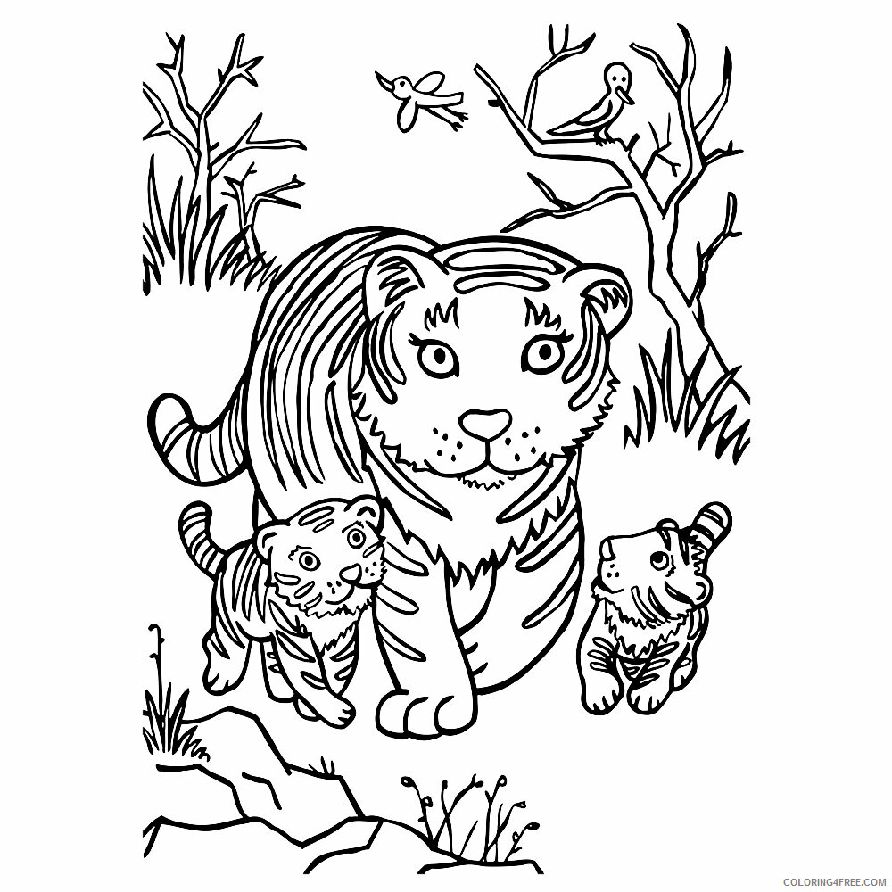 Tiger Coloring Sheets Animal Coloring Pages Printable 2021 4378 Coloring4free