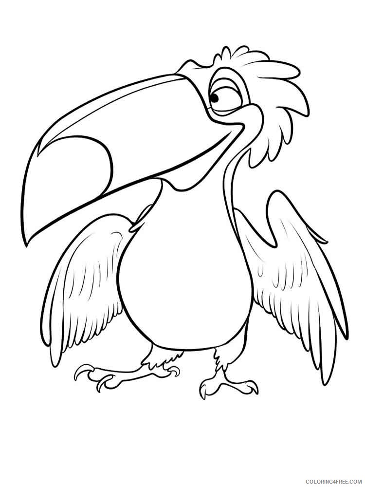 Toucan Coloring Pages Animal Printable Sheets Toucan birds 7 2021 4826 Coloring4free