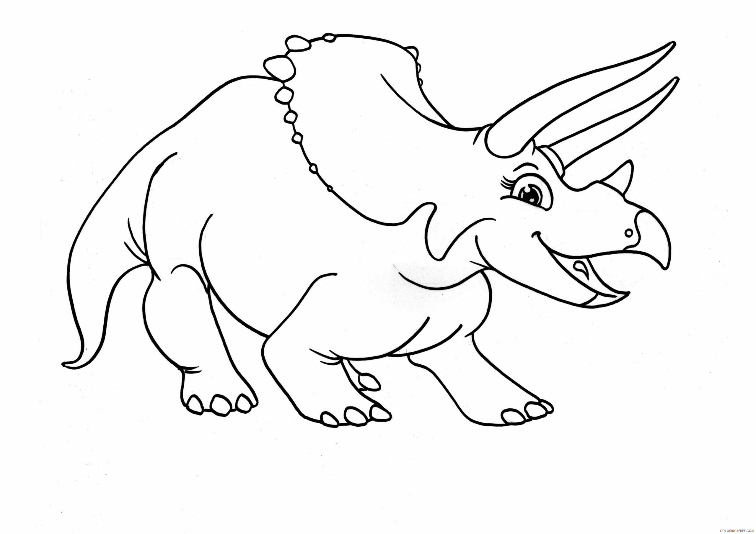 Triceratops Coloring Pages Animal Printable Sheets Free Triceratops 2021 4837 Coloring4free