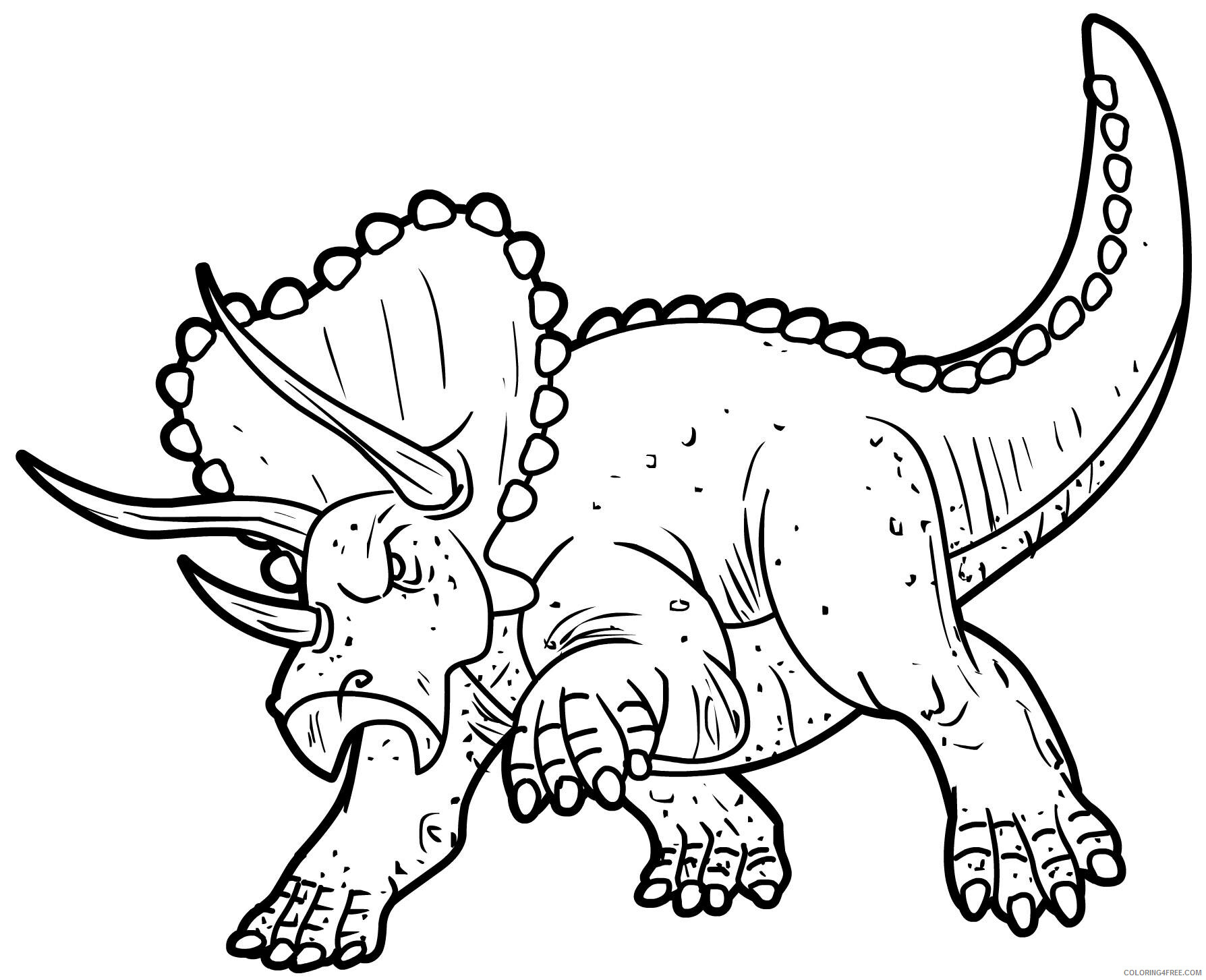 Triceratops Coloring Pages Animal Printable Sheets Free Triceratops 2021 4838 Coloring4free