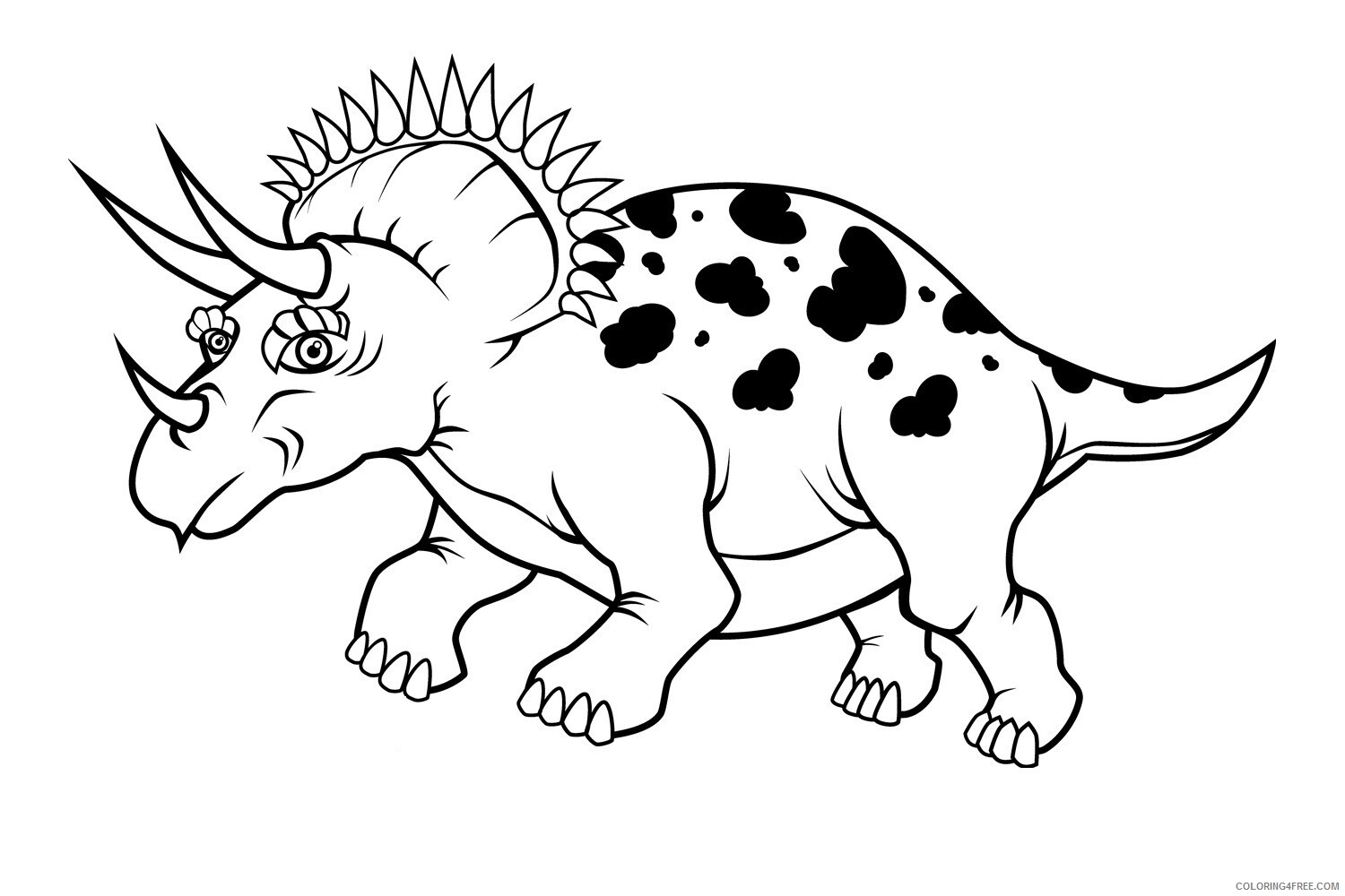 Triceratops Coloring Pages Animal Printable Sheets Printable Triceratops 2021 4839 Coloring4free