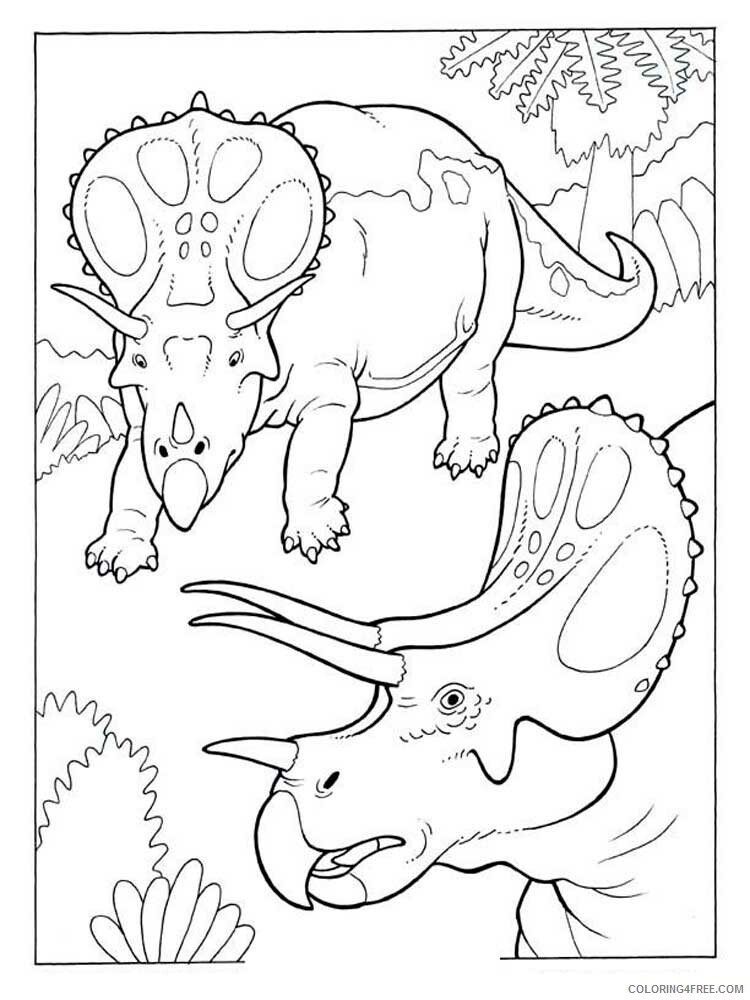 Triceratops Coloring Pages Animal Printable Sheets Triceratops 1 2021 4842 Coloring4free