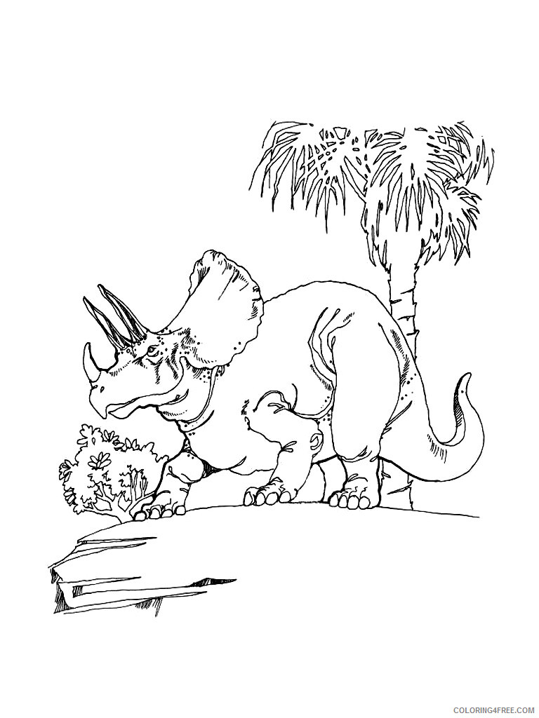Triceratops Coloring Pages Animal Printable Sheets Triceratops 2021 4840 Coloring4free