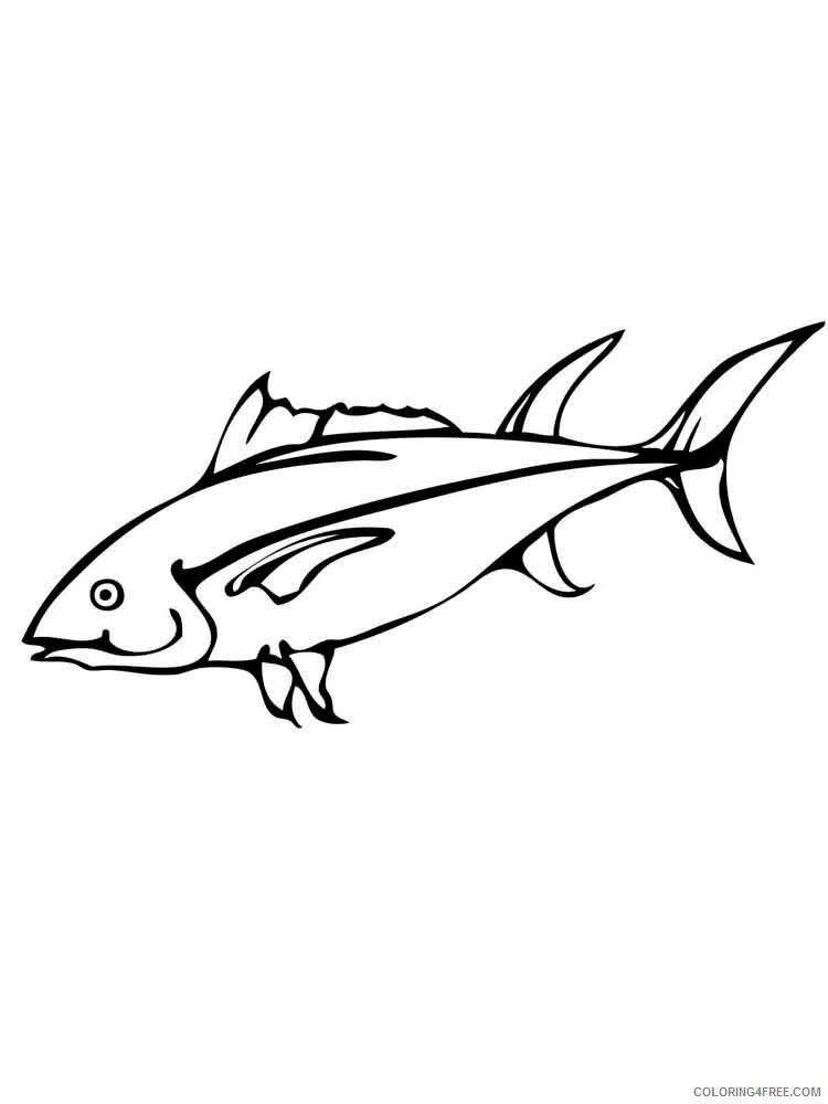Tuna Coloring Pages Animal Printable Sheets Tuna 4 2021 4845 Coloring4free