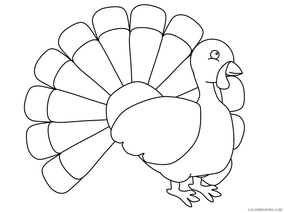 Turkeys Coloring Pages Animal Printable Sheets 11 2021 4848 Coloring4free