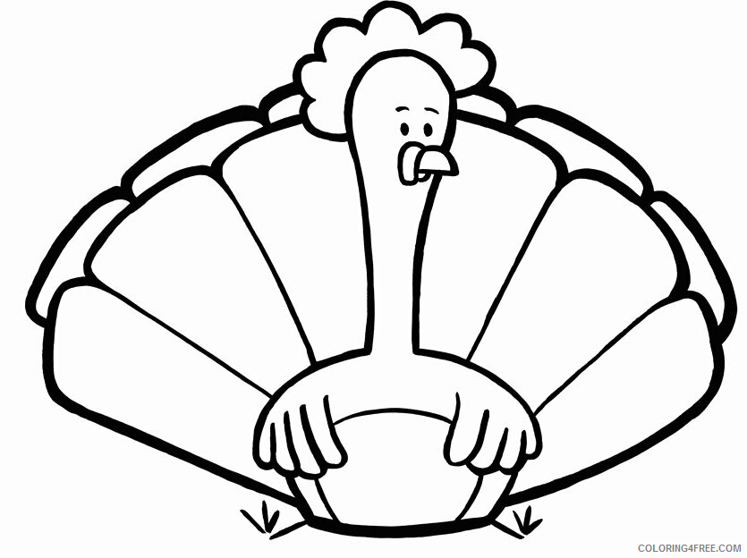 Turkeys Coloring Pages Animal Printable Sheets Cartoon Turkey 2021 4859 Coloring4free