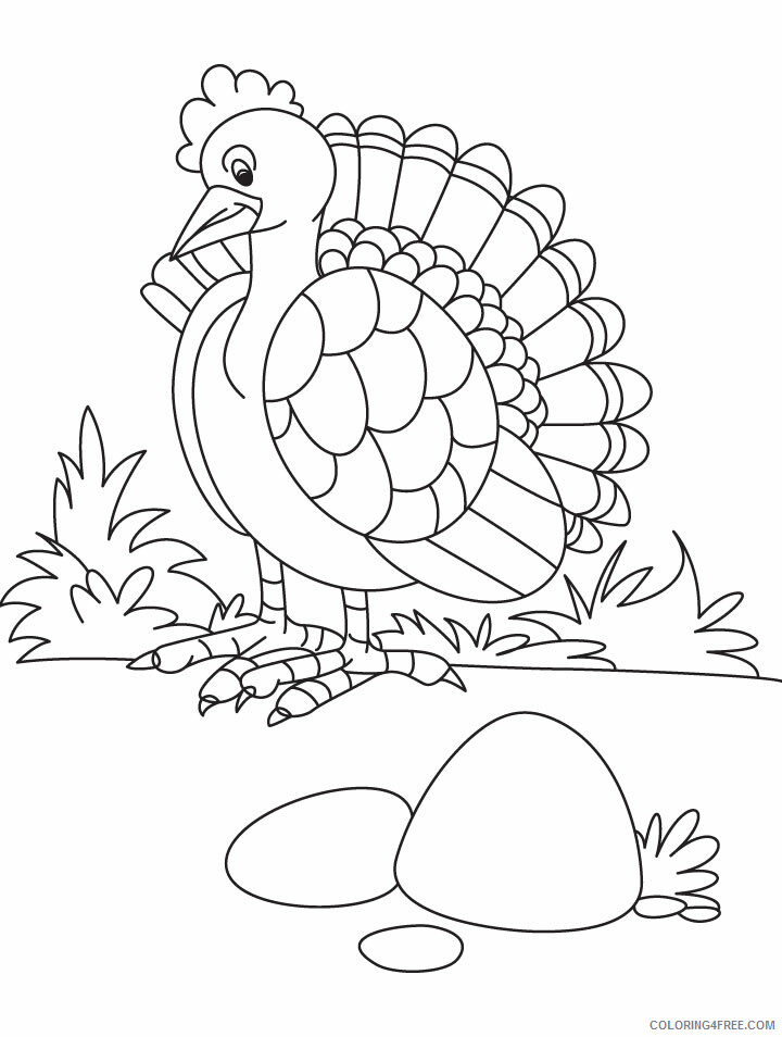 Turkeys Coloring Pages Animal Printable Sheets Funny Turkey 2021 4866 Coloring4free
