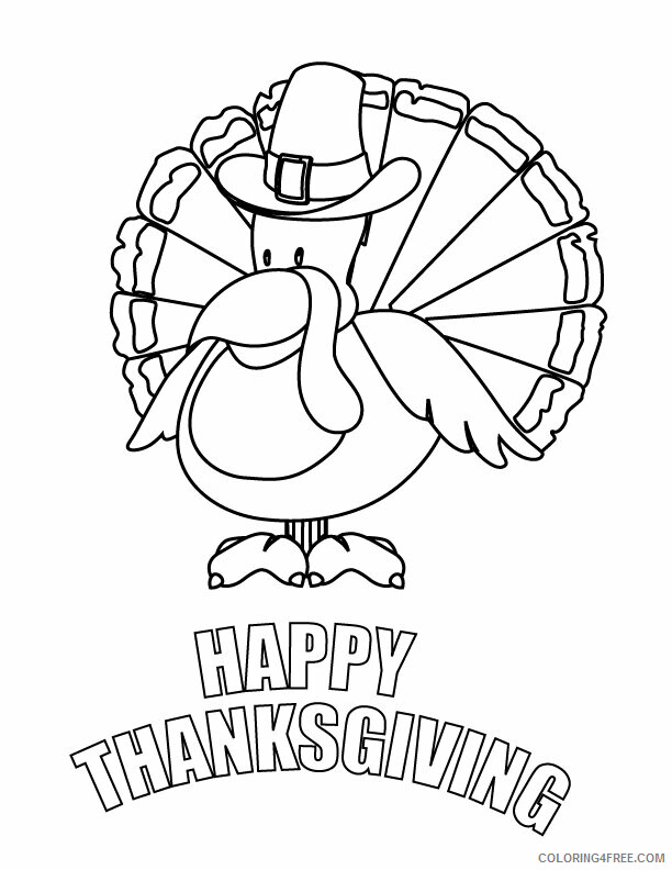 Turkeys Coloring Pages Animal Printable Sheets Happy Thanksgiving Turkey to 2021 Coloring4free