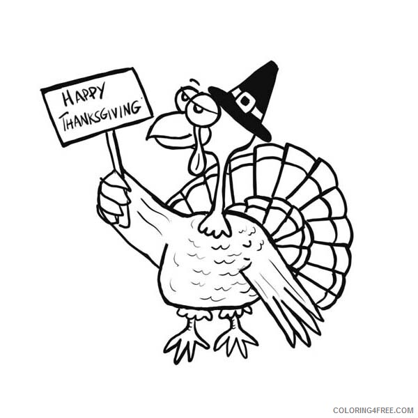 Turkeys Coloring Pages Animal Printable Sheets Old Turkey Says Joyful Canada 2021 Coloring4free