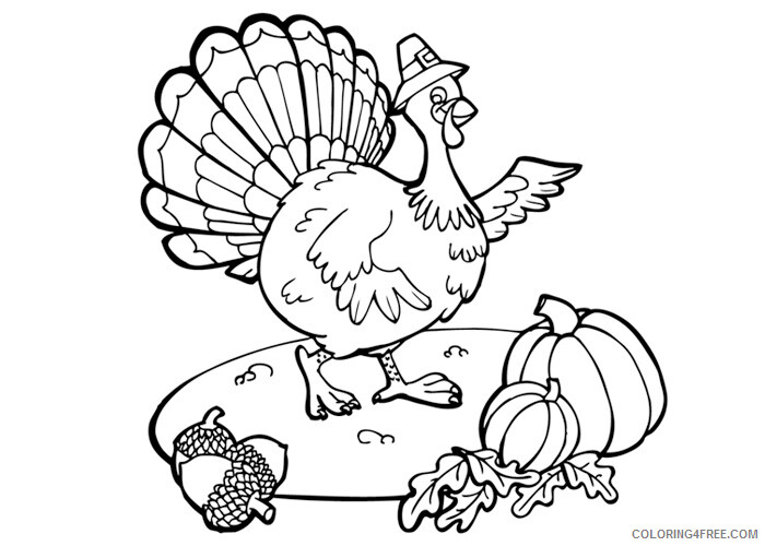 Turkeys Coloring Pages Animal Printable Sheets Thanksgiving turkey 2021 4874 Coloring4free