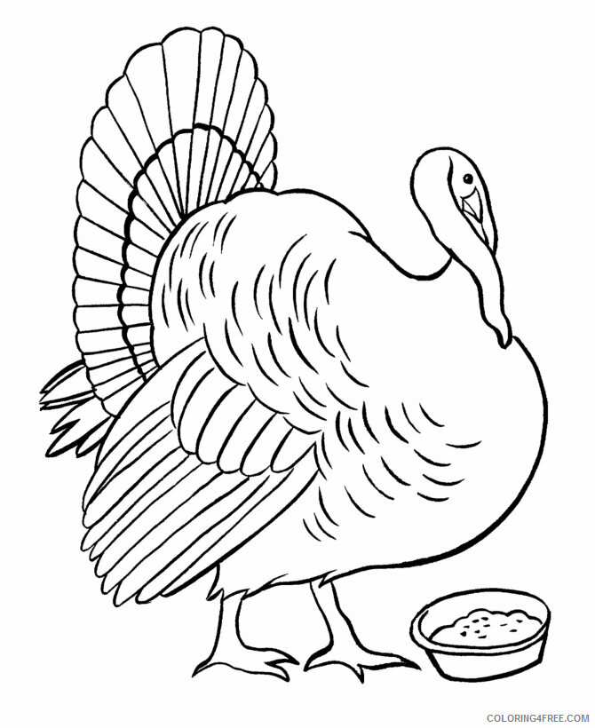 Turkeys Coloring Pages Animal Printable Sheets Turkey for Kids 2021 4878 Coloring4free