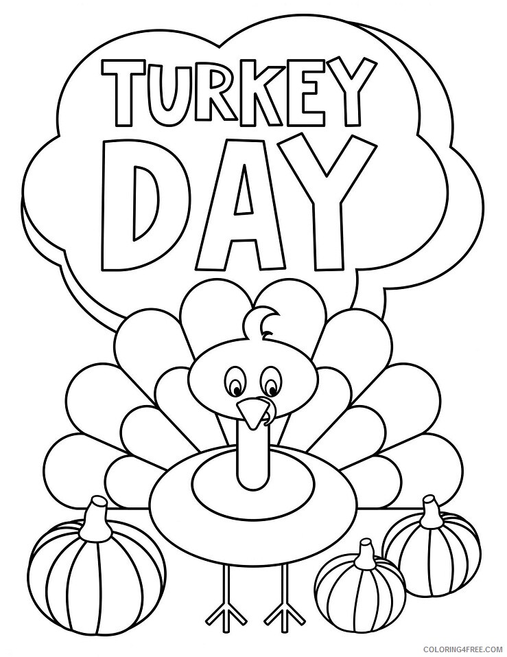 Turkeys Coloring Pages Animal Printable Sheets thanksgiving turkey day 2021 4856 Coloring4free