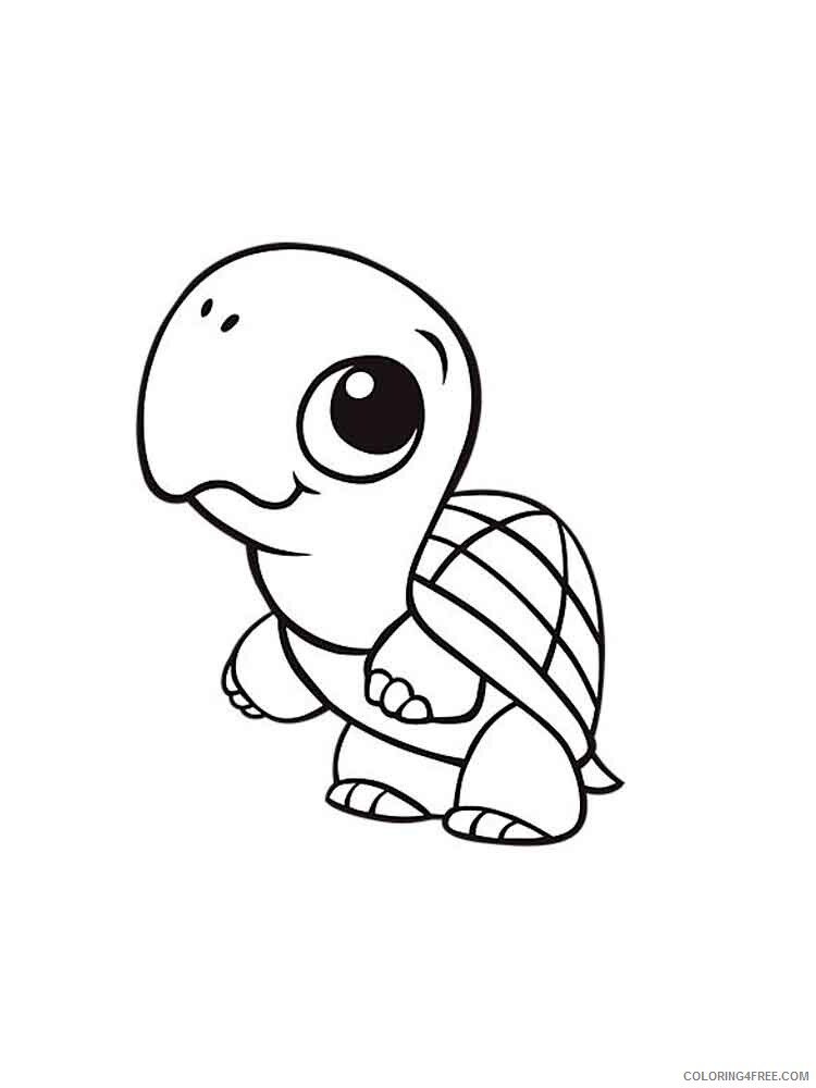 Turtle Coloring Pages Animal Printable Sheets animals turtles 4 2021 4897 Coloring4free