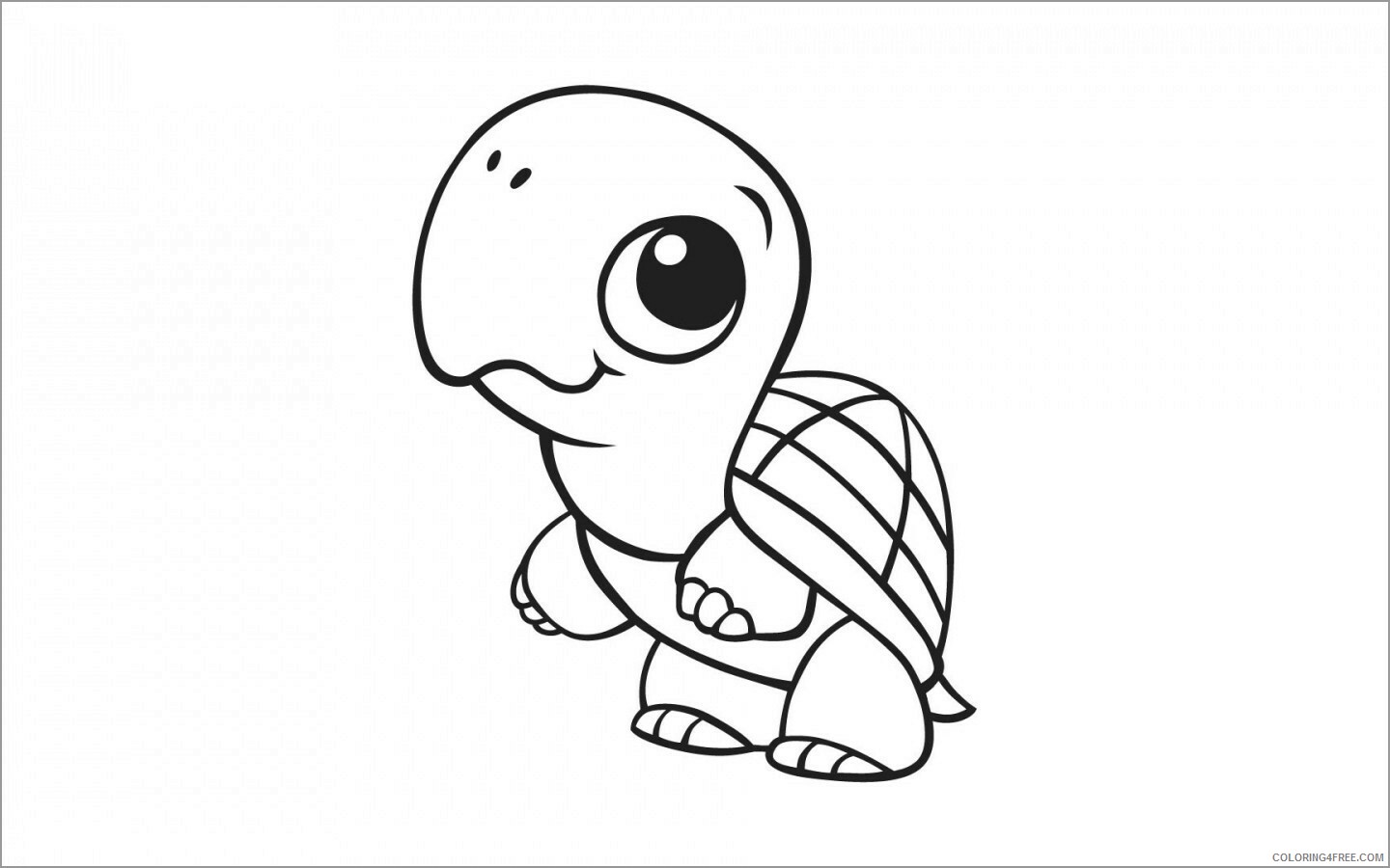 Turtle Coloring Pages Animal Printable Sheets baby turtle 2021 4894 Coloring4free
