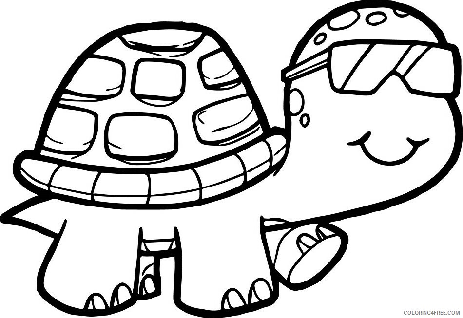 Turtle Coloring Pages Animal Printable Sheets cool turtle 2021 4886 Coloring4free
