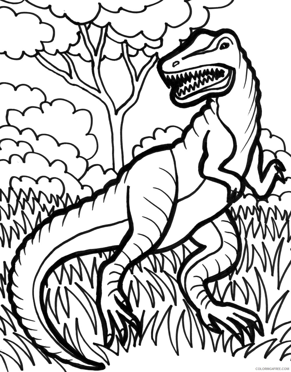 Tyrannosaurus Rex Coloring Pages Animal Printable Sheets Free TRex 2021 4910 Coloring4free