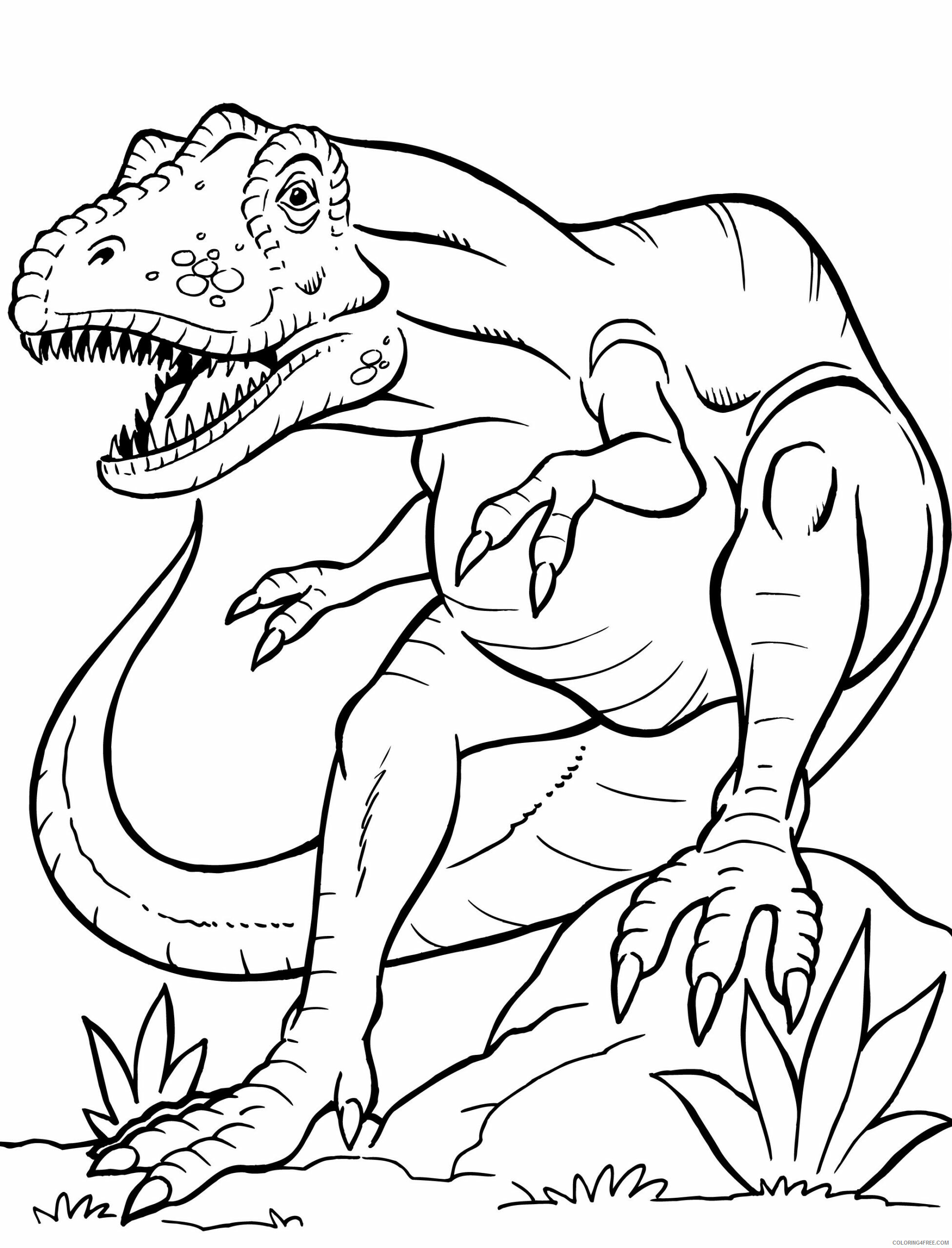 Tyrannosaurus Rex Coloring Pages Animal Printable Sheets T rex 2 2021 4918 Coloring4free