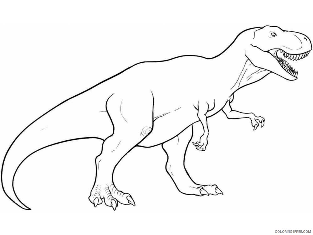 Tyrannosaurus Rex Coloring Pages Animal Printable Sheets TRex 2 2021 4917 Coloring4free